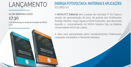 Apresentação do livro "Energia Fotovoltaica: Materiais e Aplicações" , dia 22 Se
