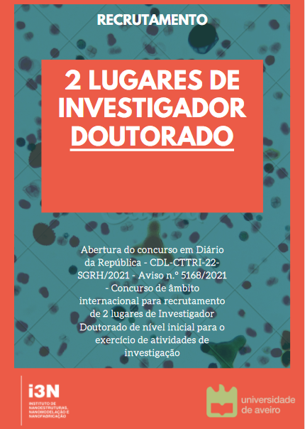 Concurso de âmbito internacional para recrutamento de 2 lugares de Investigador 