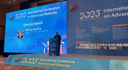Professor Rodrigo Martins Opens the International Conference on Advanced Materia
